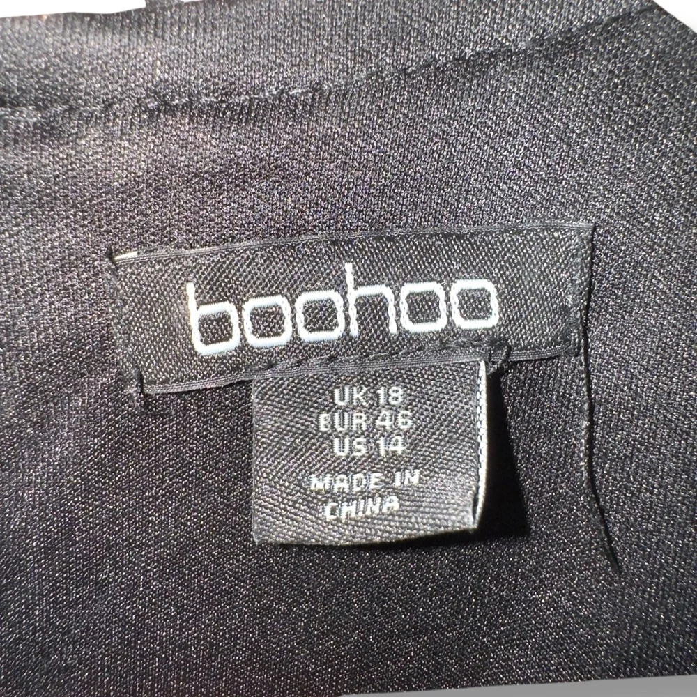 Boohoo Sequin Evening Dress in Gold and Brown Sz 14 - Picture 2 of 4